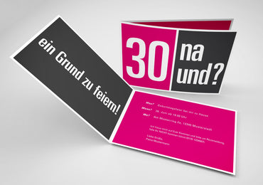Einladung zum 30. Geburtstag: 30 na und? Individuelle Einladung