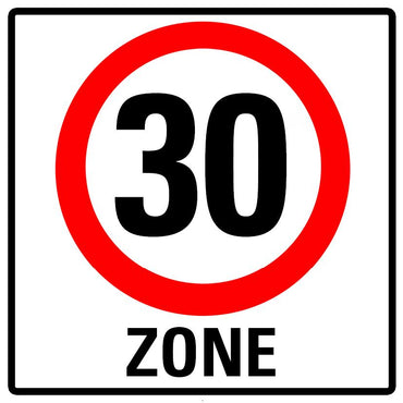 Einladung zum 30. Geburtstag: Verkehrsschild 30 Zone Individuelle Einladung