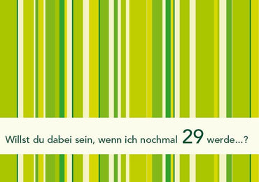 Einladung zum 30. Geburtstag: Zweites mal 29 werden Individuelle Einladung