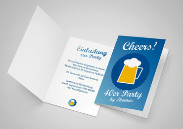 Einladung zum 40. Geburtstag: Cheers Individuelle Einladung