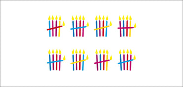 Einladung zum 40. Geburtstag: Kerzen Strichliste - Individuelle Einladung