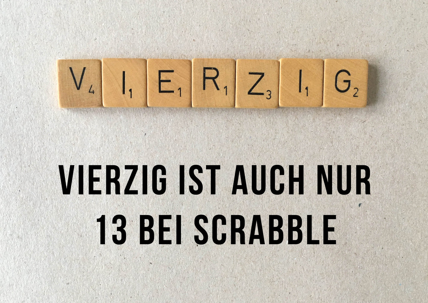 Einladung zum 40. Geburtstag: Scrabble Individuelle Einladung