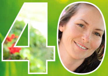Einladung zum 40. Geburtstag: Zahl 40 mit Foto - Individuelle Einladung