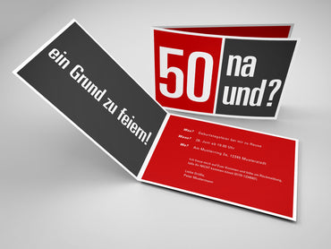 Einladung zum 50. Geburtstag: 50 na und? Individuelle Einladung