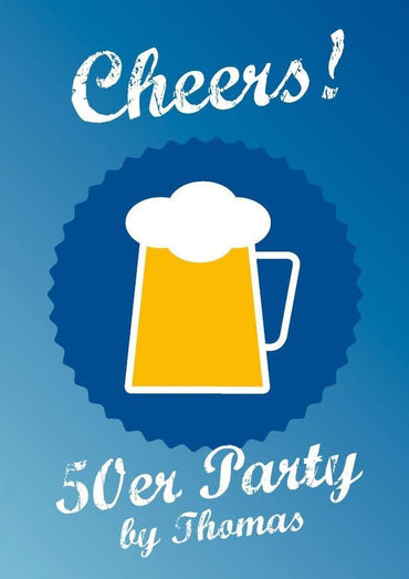 Einladung zum 50. Geburtstag: Cheers Individuelle Einladung