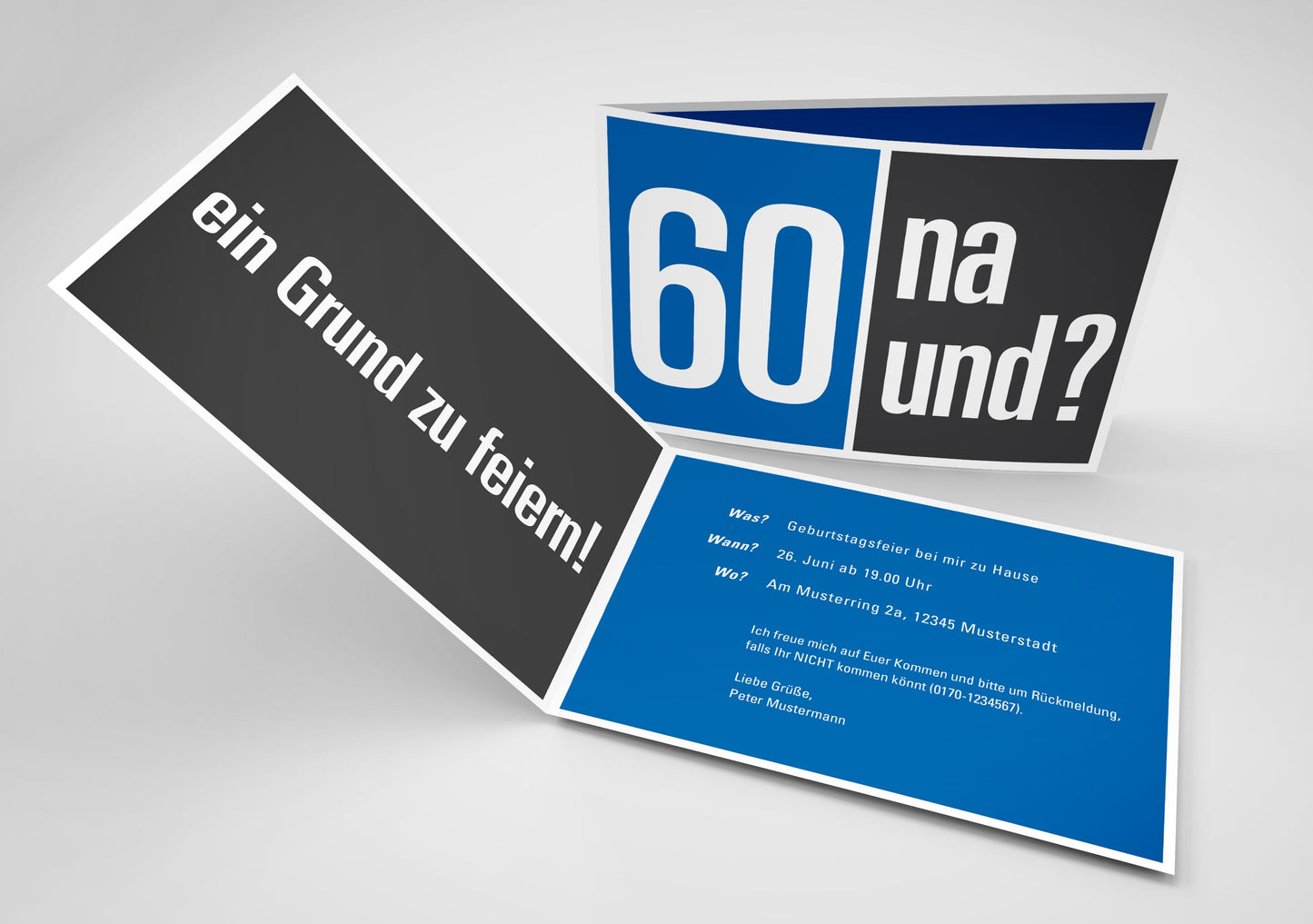 Einladung zum 60. Geburtstag: 60 na und? Individuelle Einladung