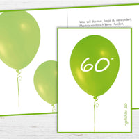Einladung zum 60. Geburtstag: Ballon Individuelle Einladung