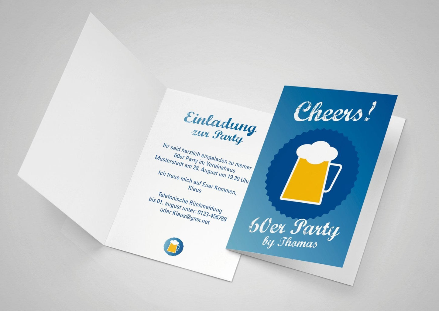 Einladung zum 60. Geburtstag: Cheers Individuelle Einladung