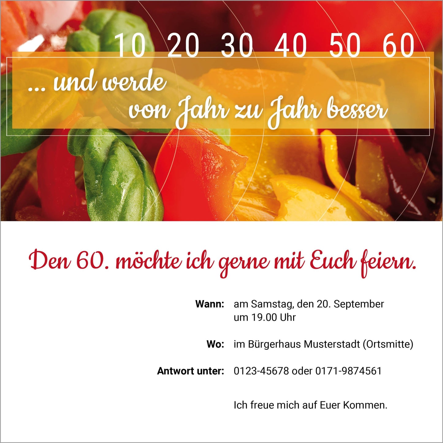 Einladung zum 60. Geburtstag: Ich altere nicht - Ich mariniere Individuelle Einladung