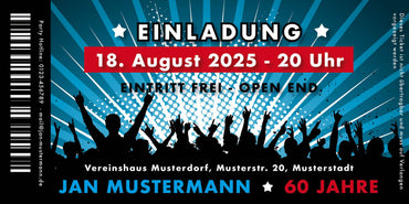 Einladung zum 60. Geburtstag: Ticket Individuelle Einladung