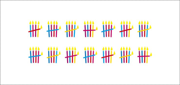 Einladung zum 70. Geburtstag: Kerzen Strichliste Individuelle Einladung