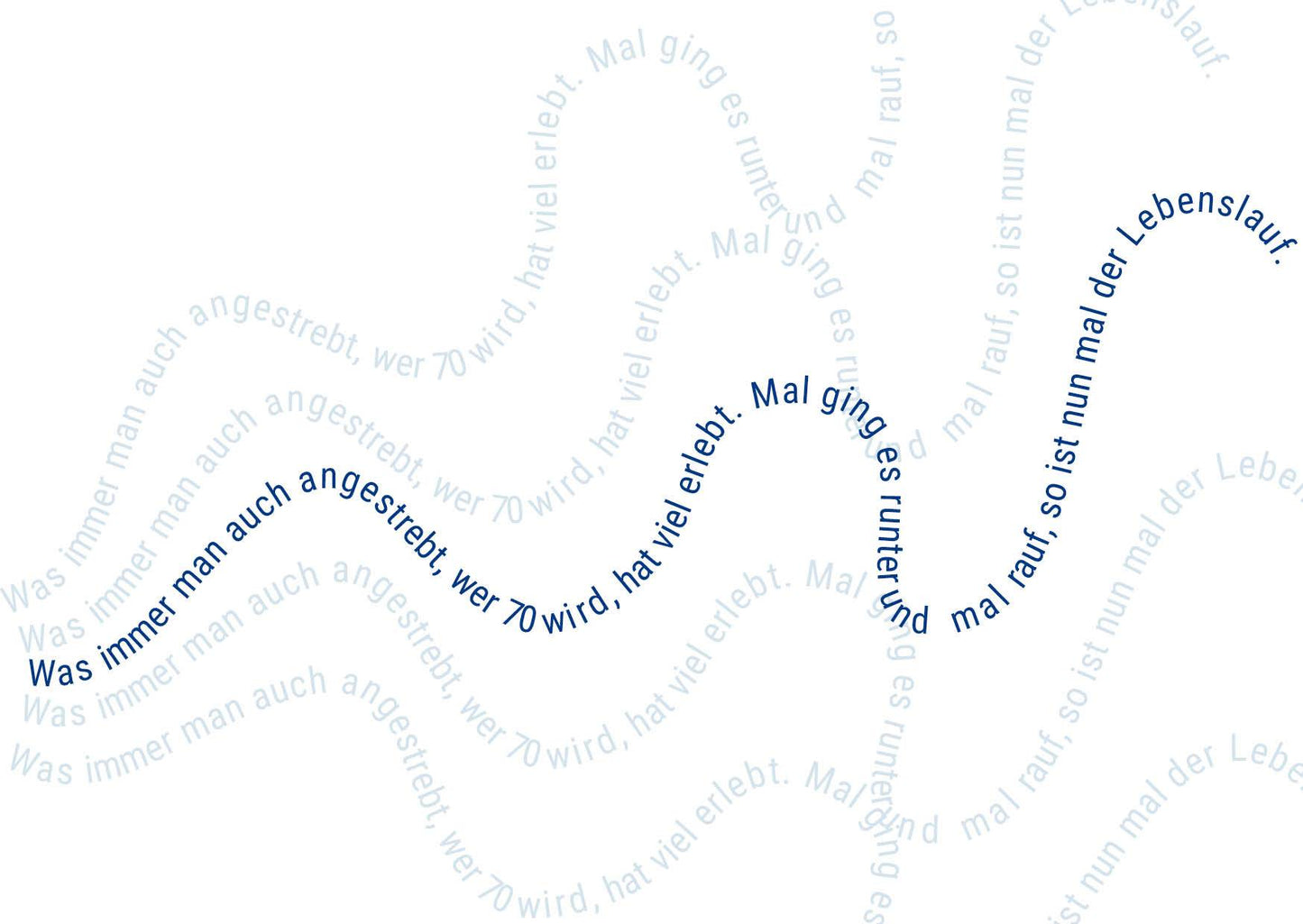 Einladung zum 70. Geburtstag: Lebenslauf Individuelle Einladung