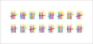 Einladung zum 80. Geburtstag: Kerzen Strichliste Individuelle Einladung