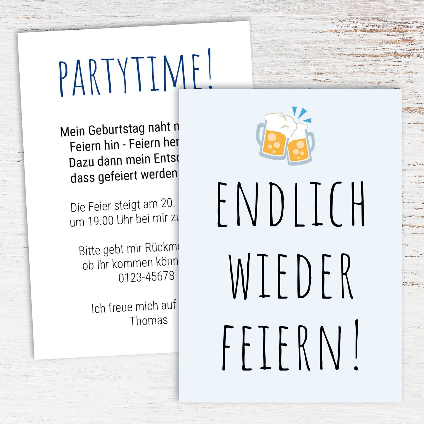 Einladung zum Geburtstag: Endlich wieder feiern! Individuelle Einladung