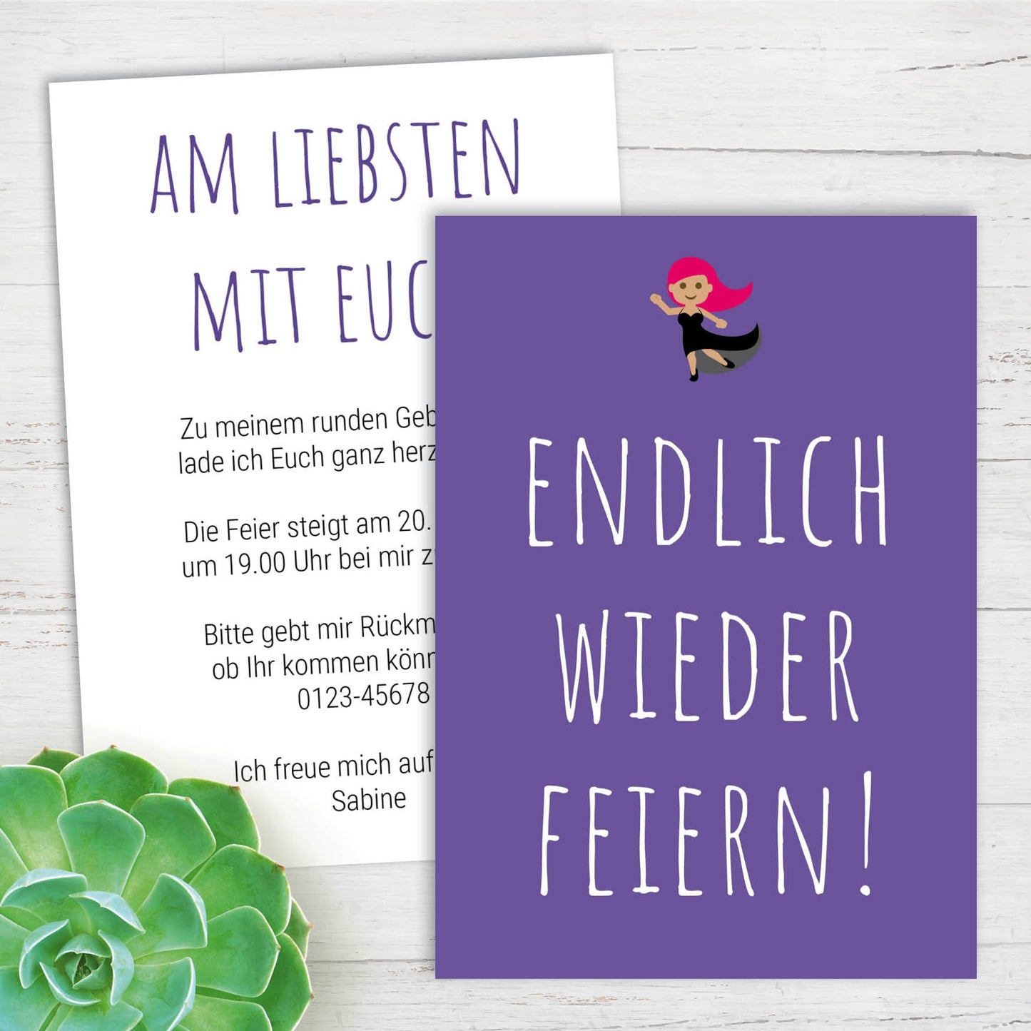 Einladung zum Geburtstag: Endlich wieder feiern! Individuelle Einladung