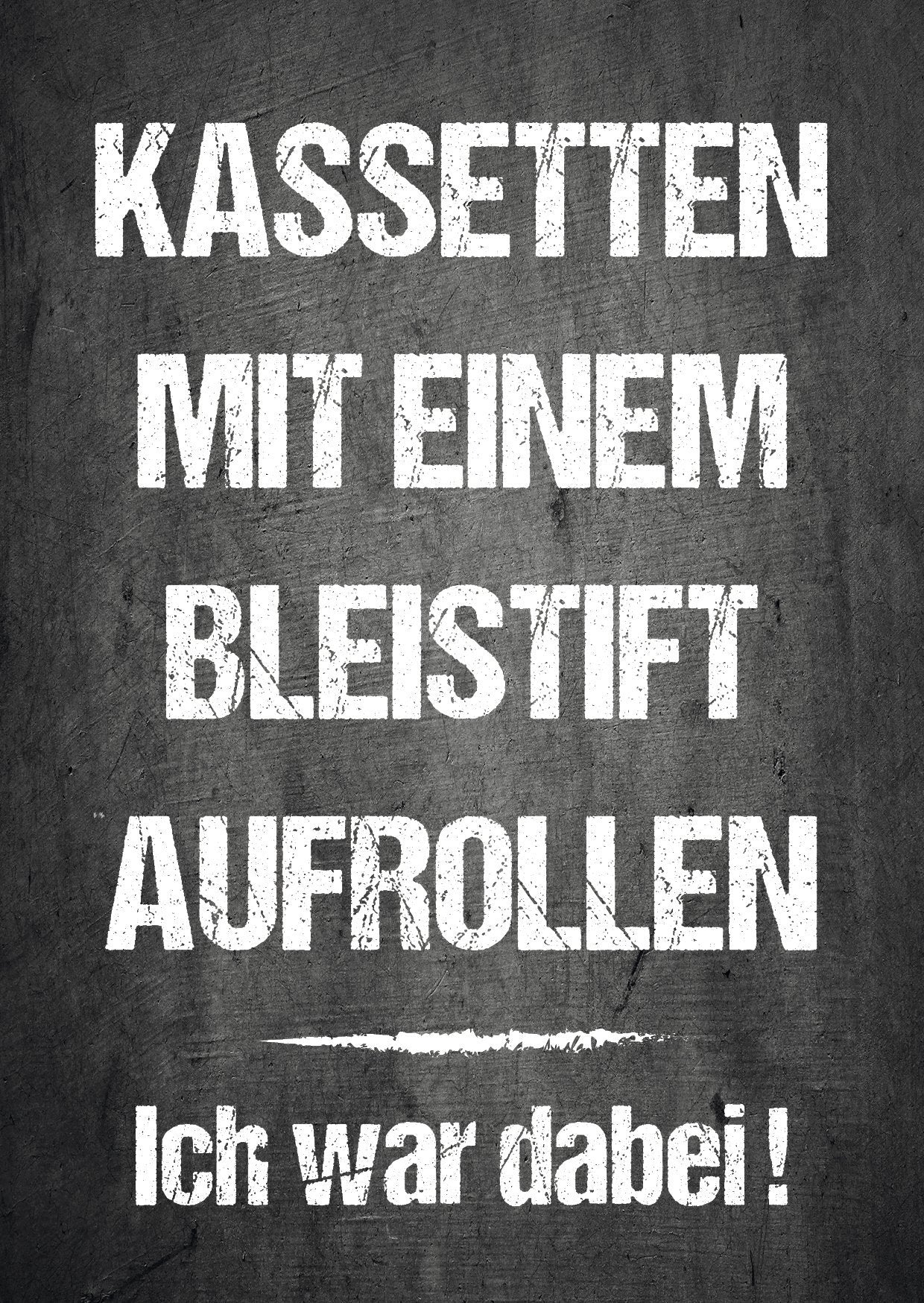 Einladung zum Geburtstag: Kassetten mit einem Bleistift aufrollen - Ich war dabei! Individuelle Einladung