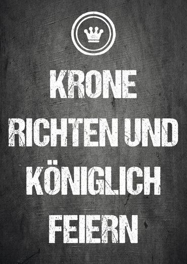 Einladung zum Geburtstag: Krone richten und königlich feiern Individuelle Einladung