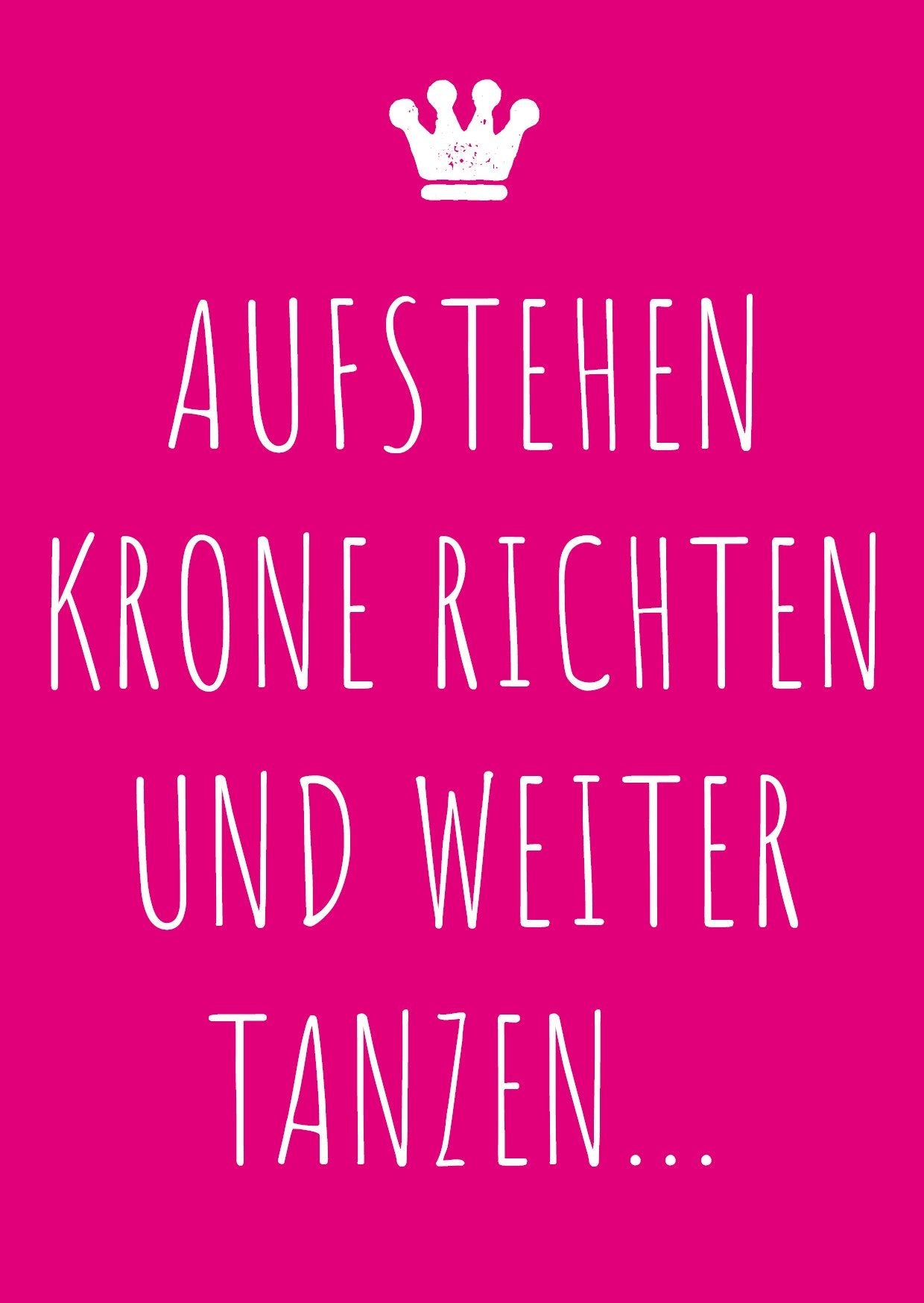 Einladung zum Geburtstag: Krone richten und weiter tanzen Individuelle Einladung