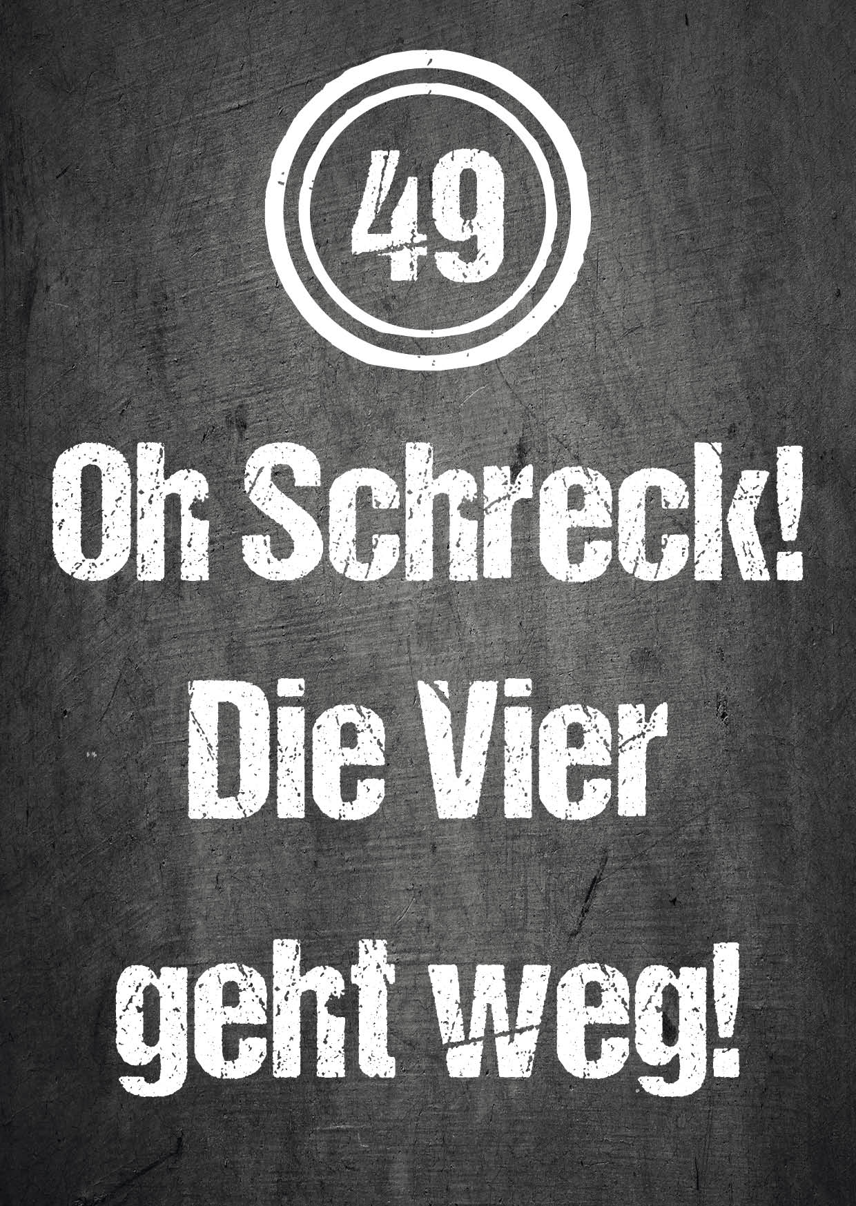 Einladung zum Geburtstag: Oh Schreck! Die Vier geht weg! Individuelle Einladung