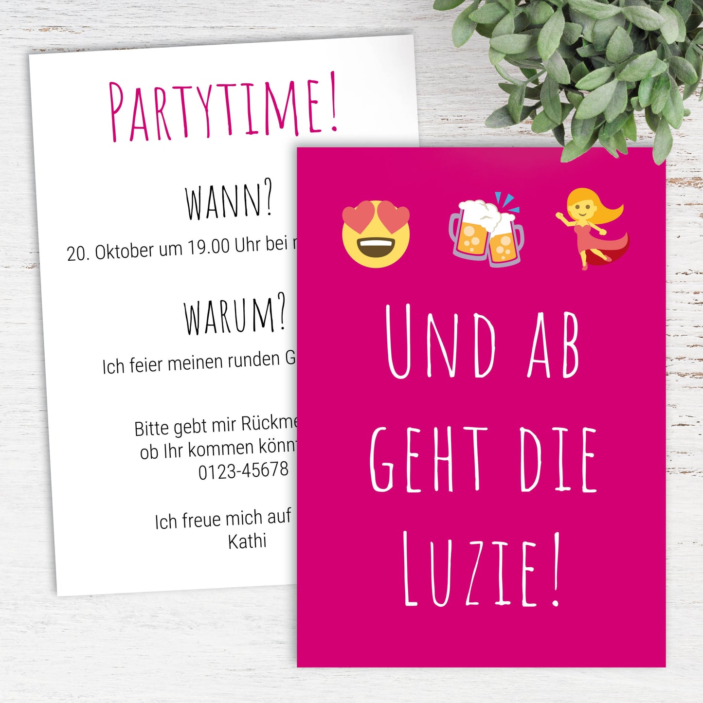 Einladung zum Geburtstag: Und ab geht die Luzie! Individuelle Einladung
