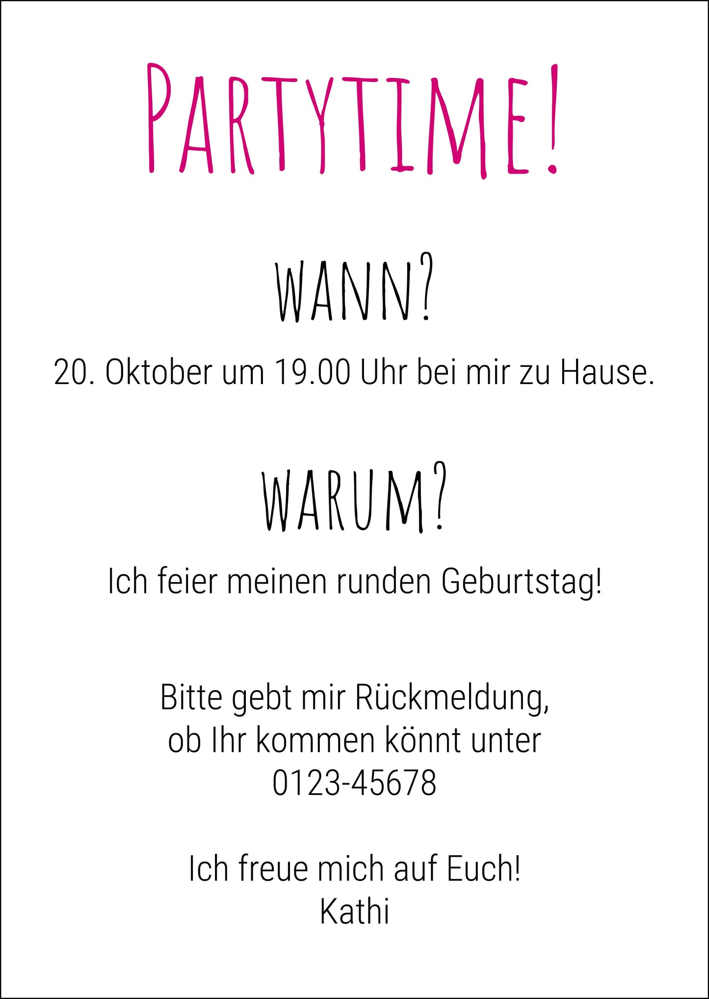 Einladung zum Geburtstag: Und ab geht die Luzie! Individuelle Einladung