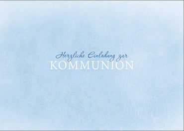 Einladung zur Kommunion: Schraffur blau Individuelle Einladung
