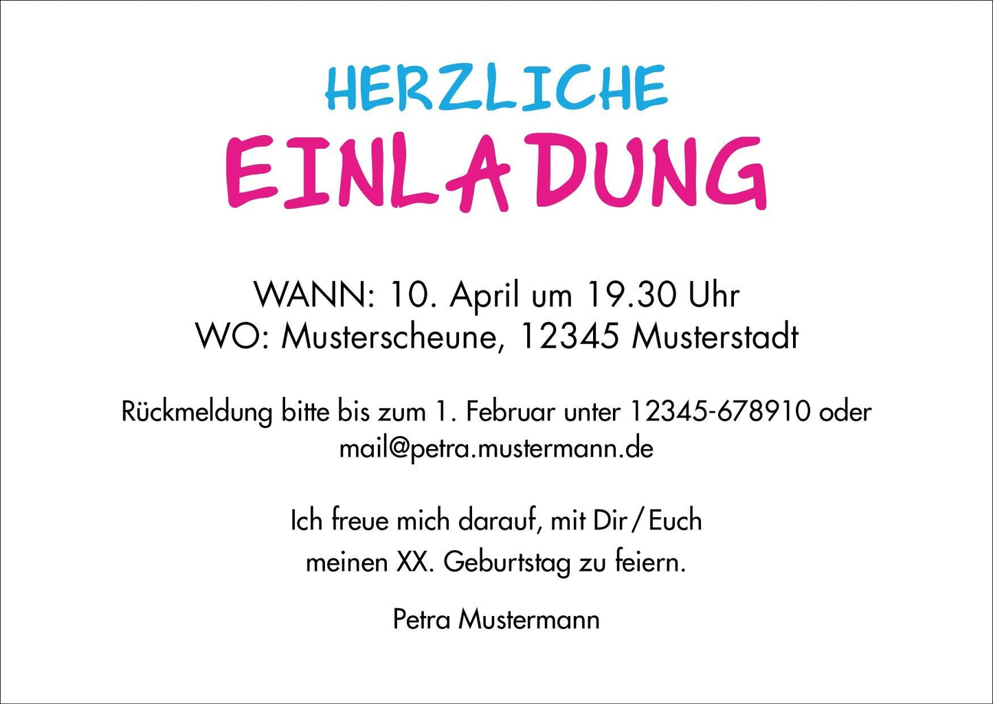 Einladungskarte zum 40. Geburtstag: You´re invited Individuelle Einladung