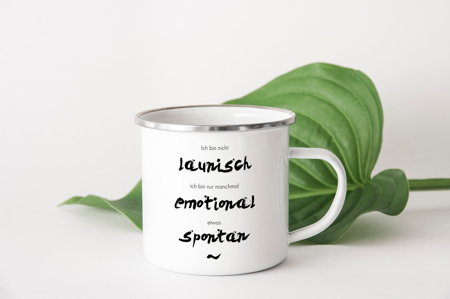 Emaille Tasse "Emotional spontan" - Individuelle Einladung