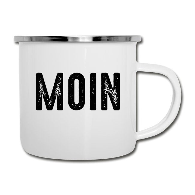 Emaille Tasse "MOIN" - Individuelle Einladung