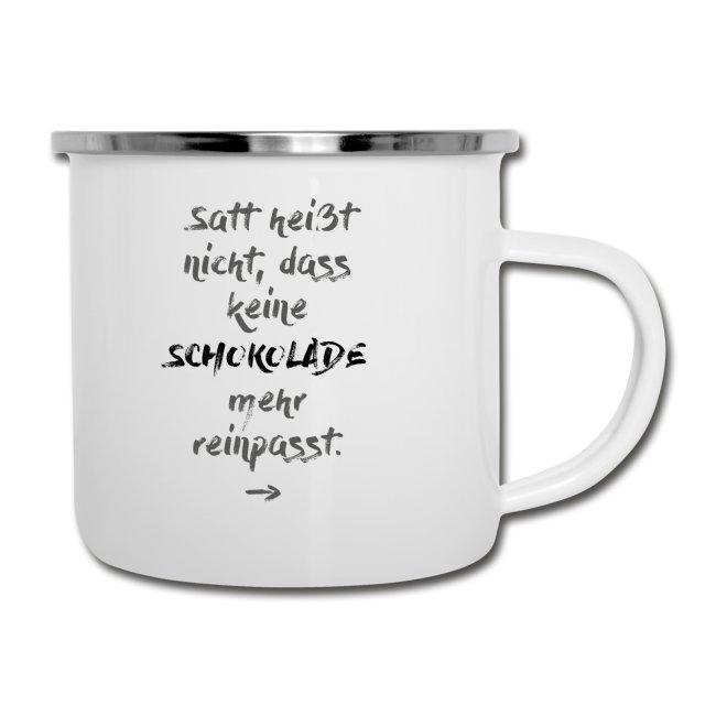 Emaille Tasse "SCHOKOLADE" - Individuelle Einladung