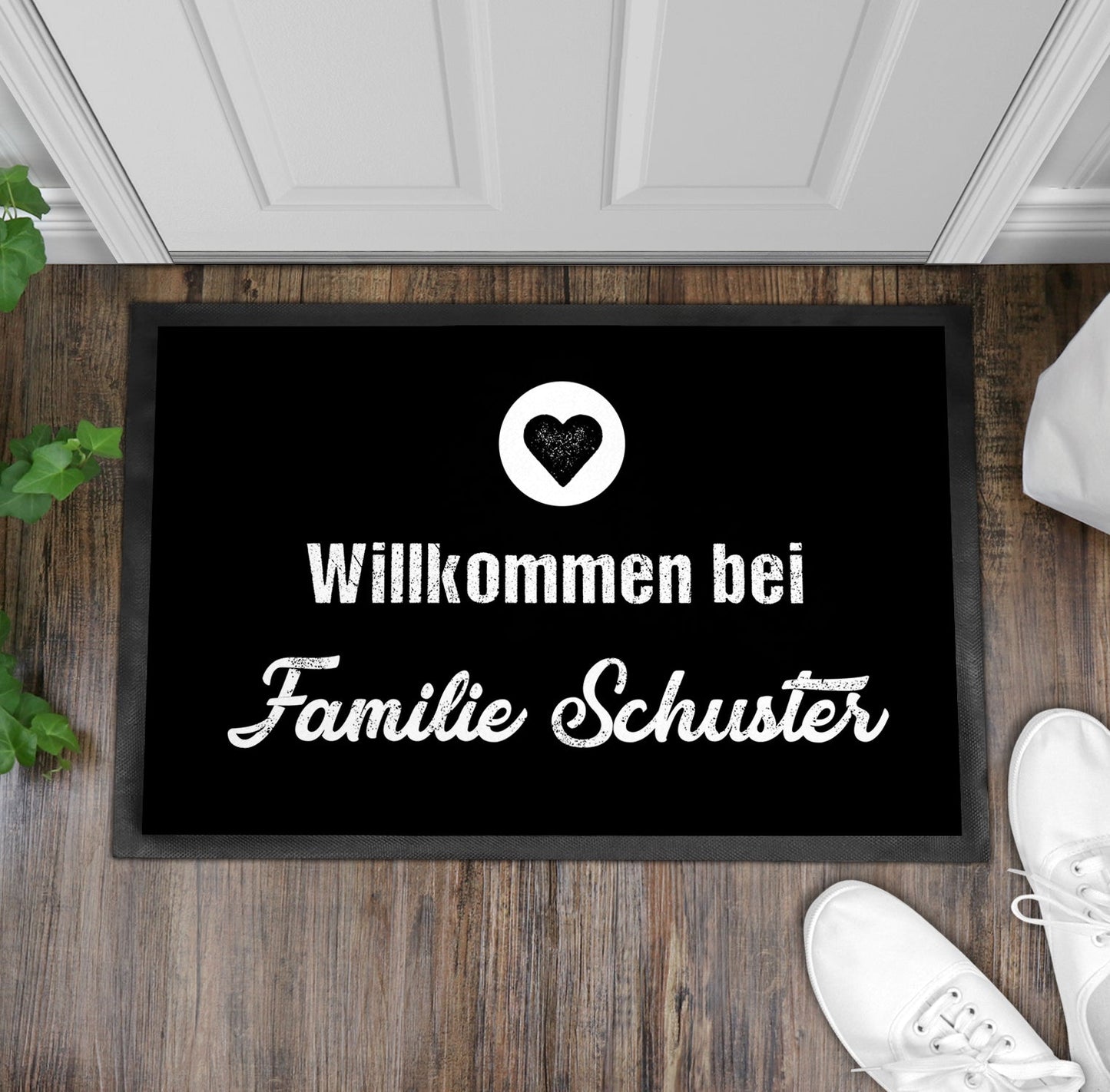 Fußmatte "Willkommen" - Individuelle Einladung