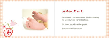 Geburtskarte: Kleine Blume Individuelle Einladung