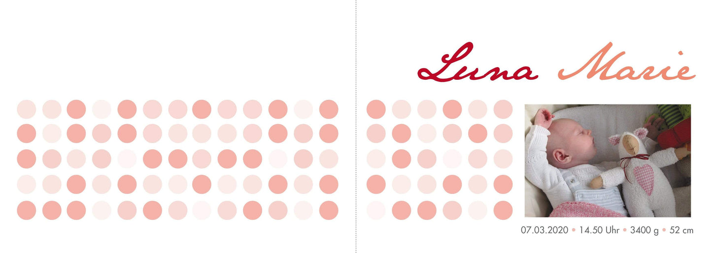 Geburtskarte: Pünktchen Individuelle Einladung