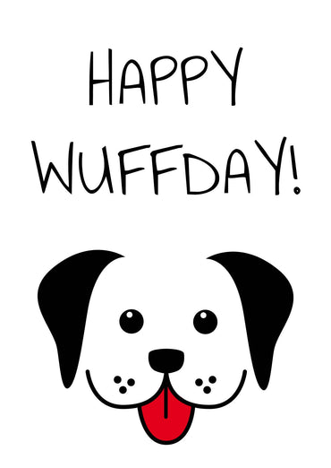 Geburtstagskarte: Happy Wuffday - Individuelle Einladung