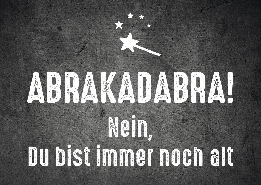 Glückwunsch - Postkarte: ABRAKADABRA! - Individuelle Einladung