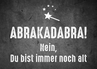 Glückwunsch - Postkarte: ABRAKADABRA! - Individuelle Einladung