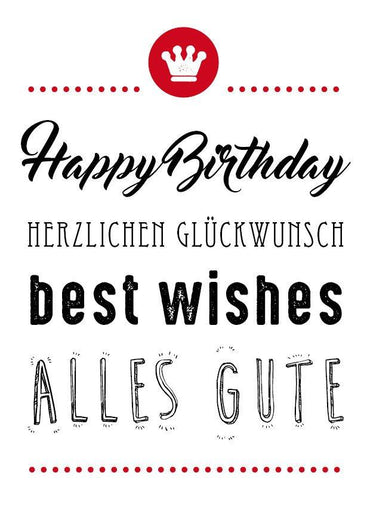 Glückwunsch - Postkarte: Happy Birthday - Individuelle Einladung