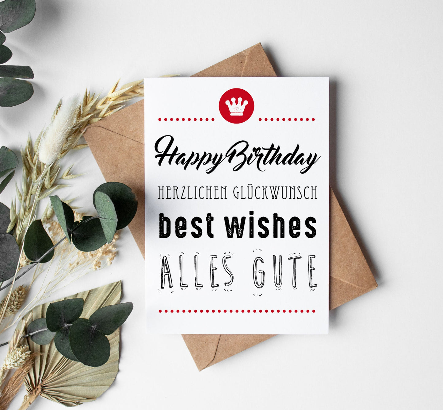 Glückwunsch - Postkarte: Happy Birthday - Individuelle Einladung