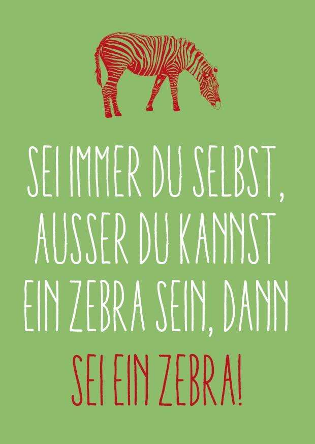 Grußkarten: Zebra - Individuelle Einladung