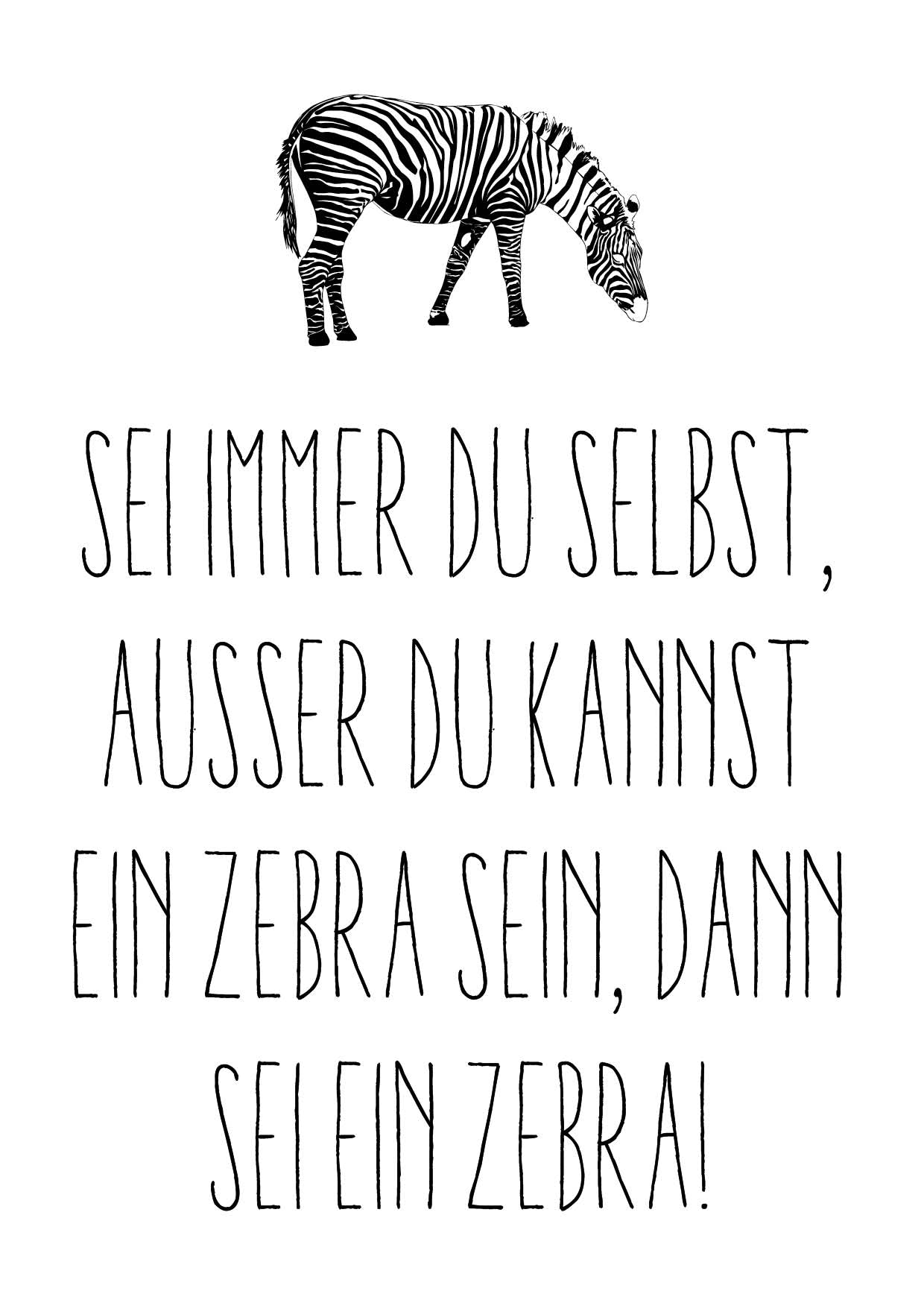 Grußkarten: Zebra - Individuelle Einladung