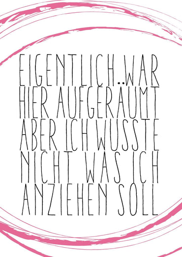 Kunstdruck Poster "Aufgeräumt" - Individuelle Einladung