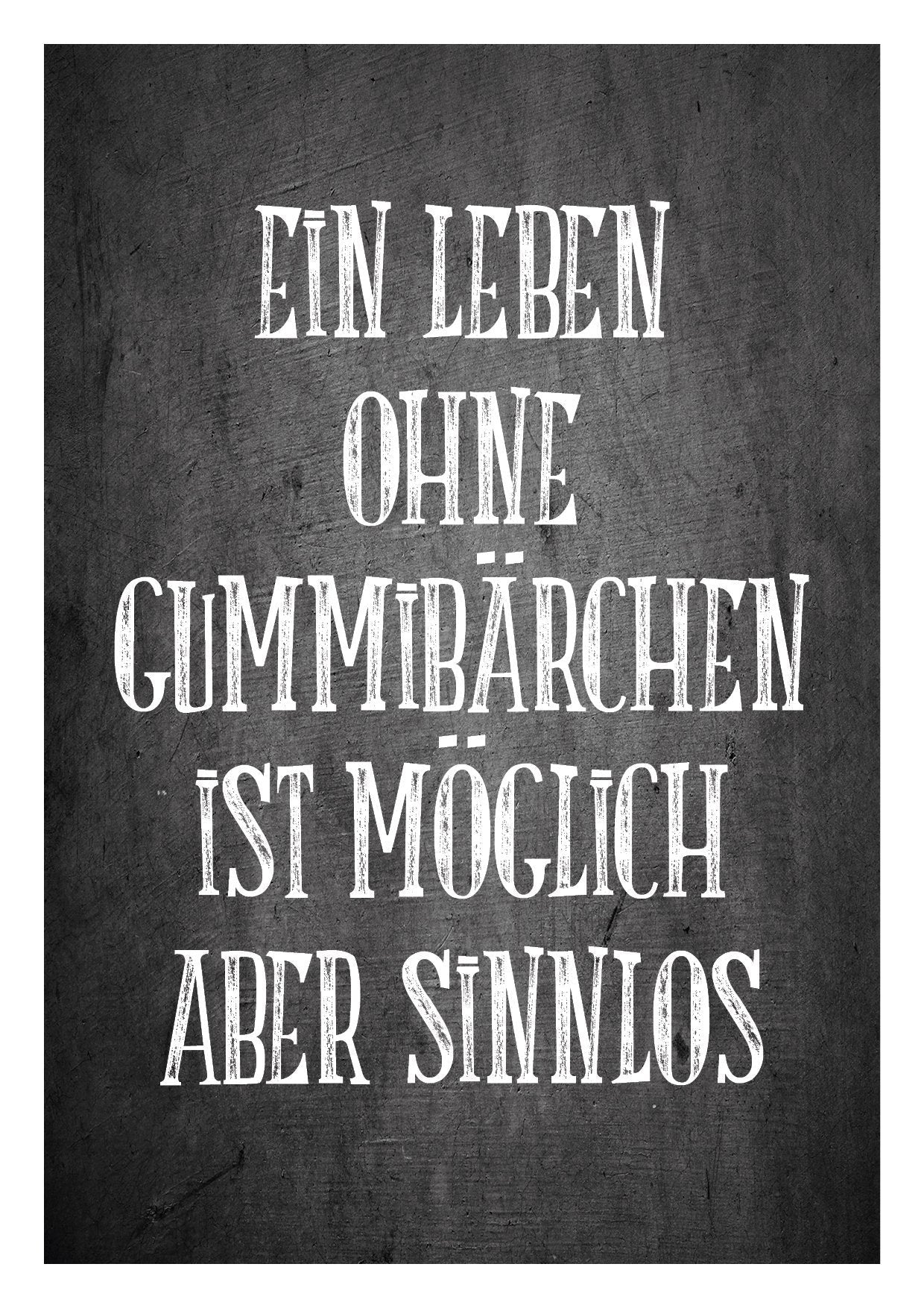 Kunstdruck Poster "GUMMIBÄRCHEN" - Individuelle Einladung