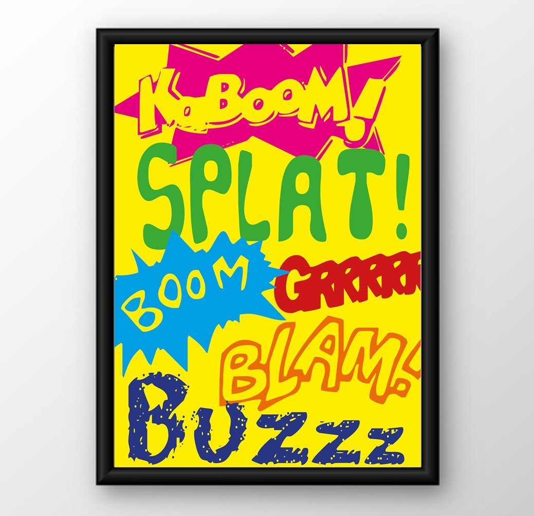 Kunstdruck Poster "KABOOM" - Individuelle Einladung