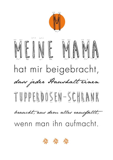 Kunstdruck Poster "MEINE MAMA" - Individuelle Einladung