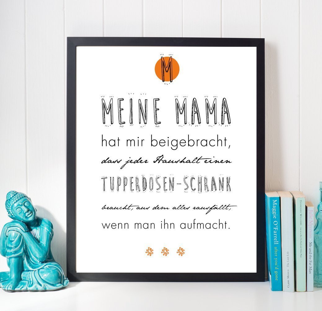 Kunstdruck Poster "MEINE MAMA" - Individuelle Einladung