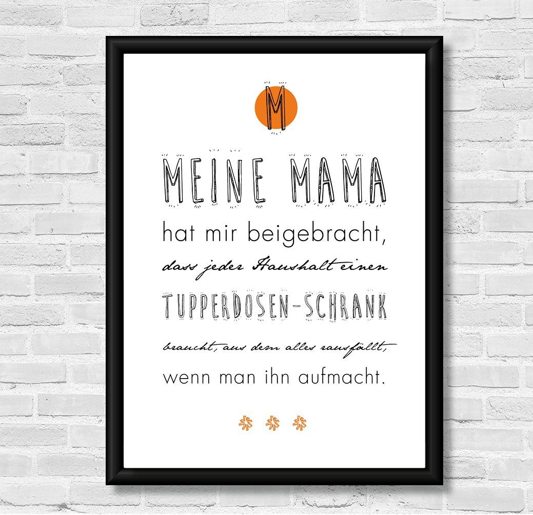 Kunstdruck Poster "MEINE MAMA" - Individuelle Einladung