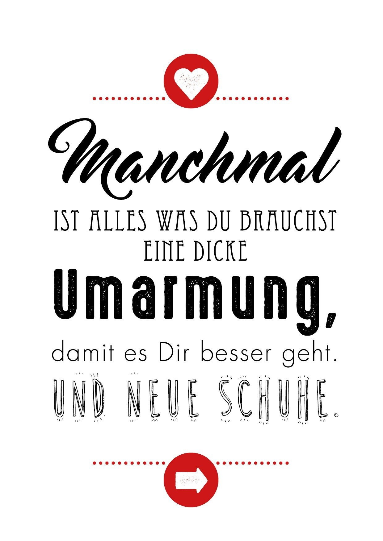 Kunstdruck Poster "NEUE SCHUHE" - Individuelle Einladung