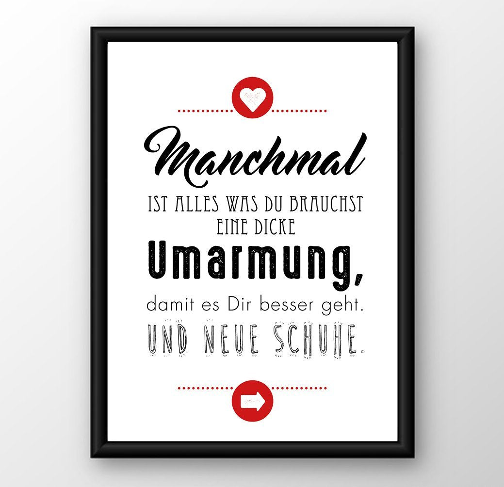 Kunstdruck Poster "NEUE SCHUHE" - Individuelle Einladung