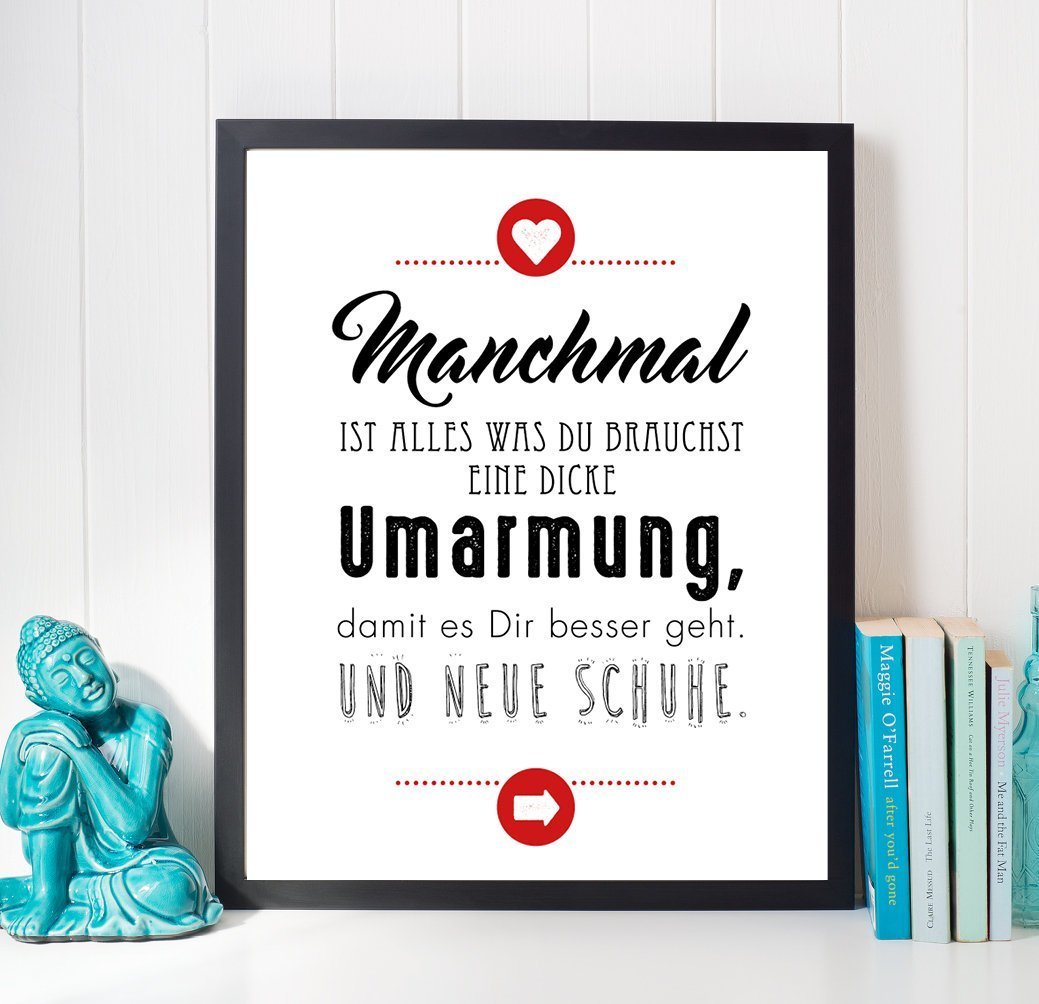 Kunstdruck Poster "NEUE SCHUHE" - Individuelle Einladung