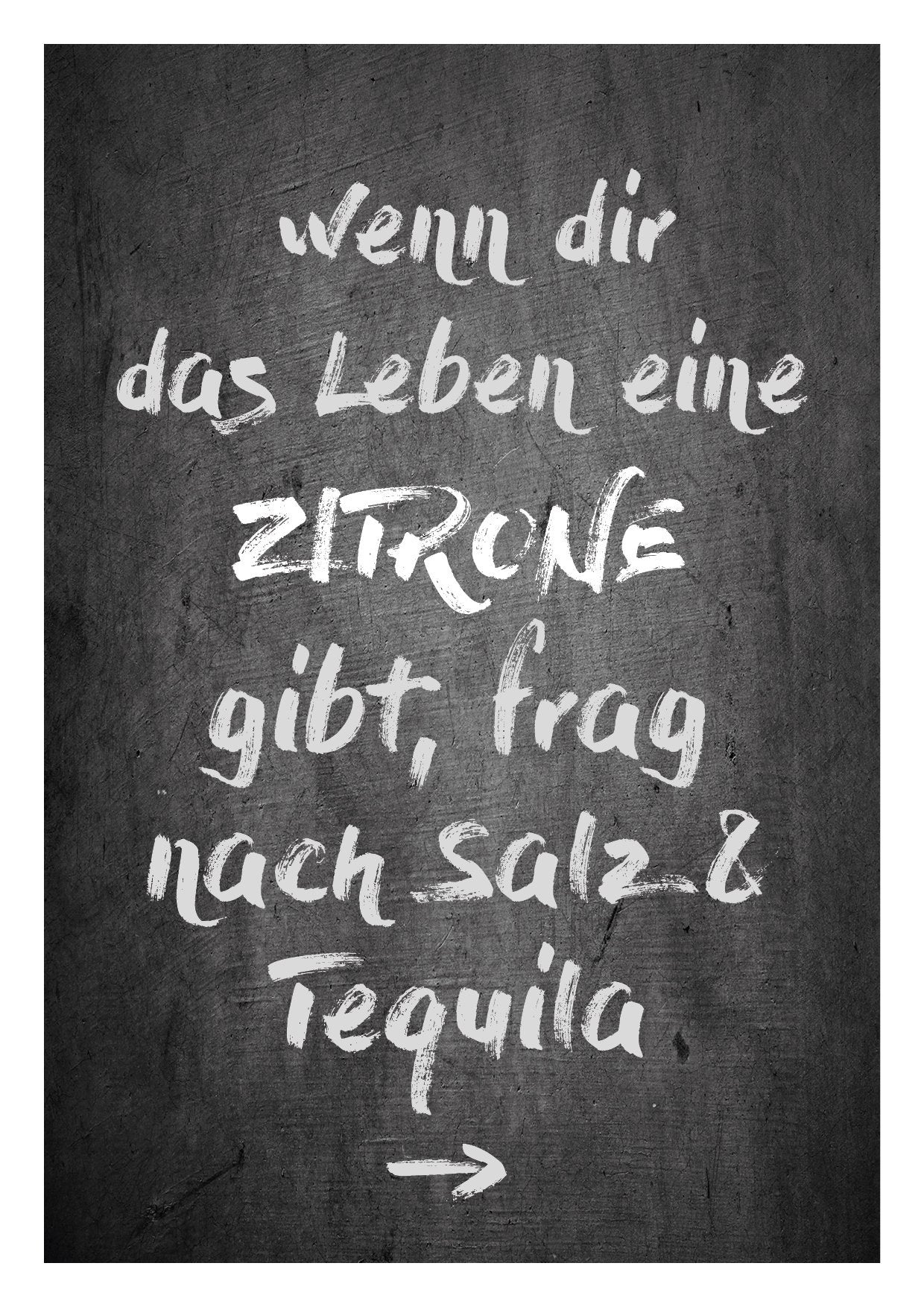 Kunstdruck Poster "TEQUILA" - Individuelle Einladung